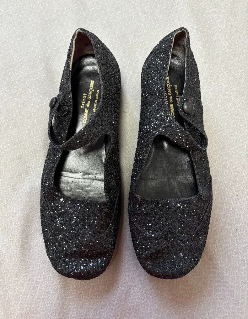 Comme des Garcons Comme des Garçons Glitter Mary Jane Shoes Size US 5 / IT 35 - 2 Thumbnail
