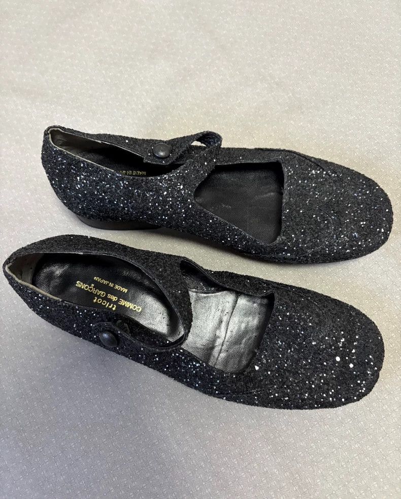 Comme des Garcons Comme des Garçons Glitter Mary Jane Shoes Size US 5 / IT 35 - 7 Thumbnail