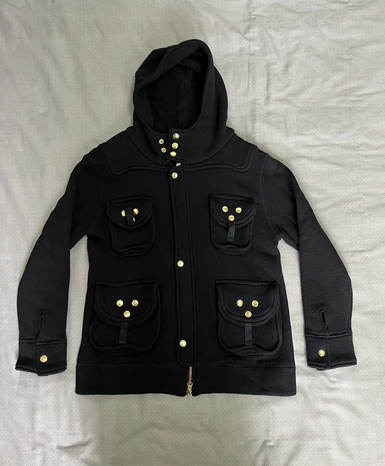 Yohji Yamamoto Vintage Black Hooded Jacket with Pockets Size XL / US 12-14 / IT 48-50 - 8 Thumbnail