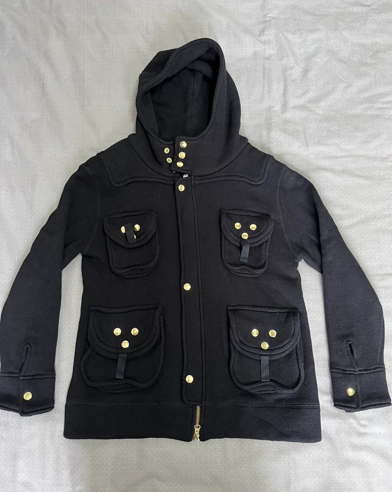 Yohji Yamamoto Vintage Black Hooded Jacket with Pockets Size XL / US 12-14 / IT 48-50 - 5 Thumbnail