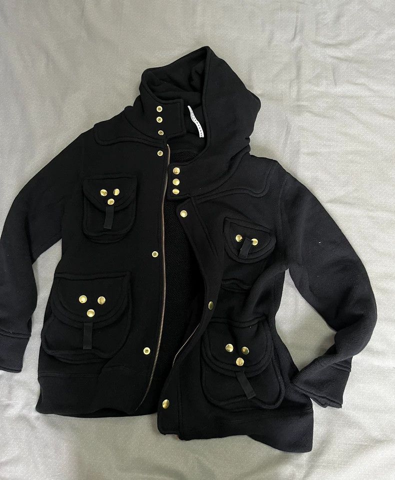 Yohji Yamamoto Vintage Black Hooded Jacket with Pockets Size XL / US 12-14 / IT 48-50 - 2 Thumbnail