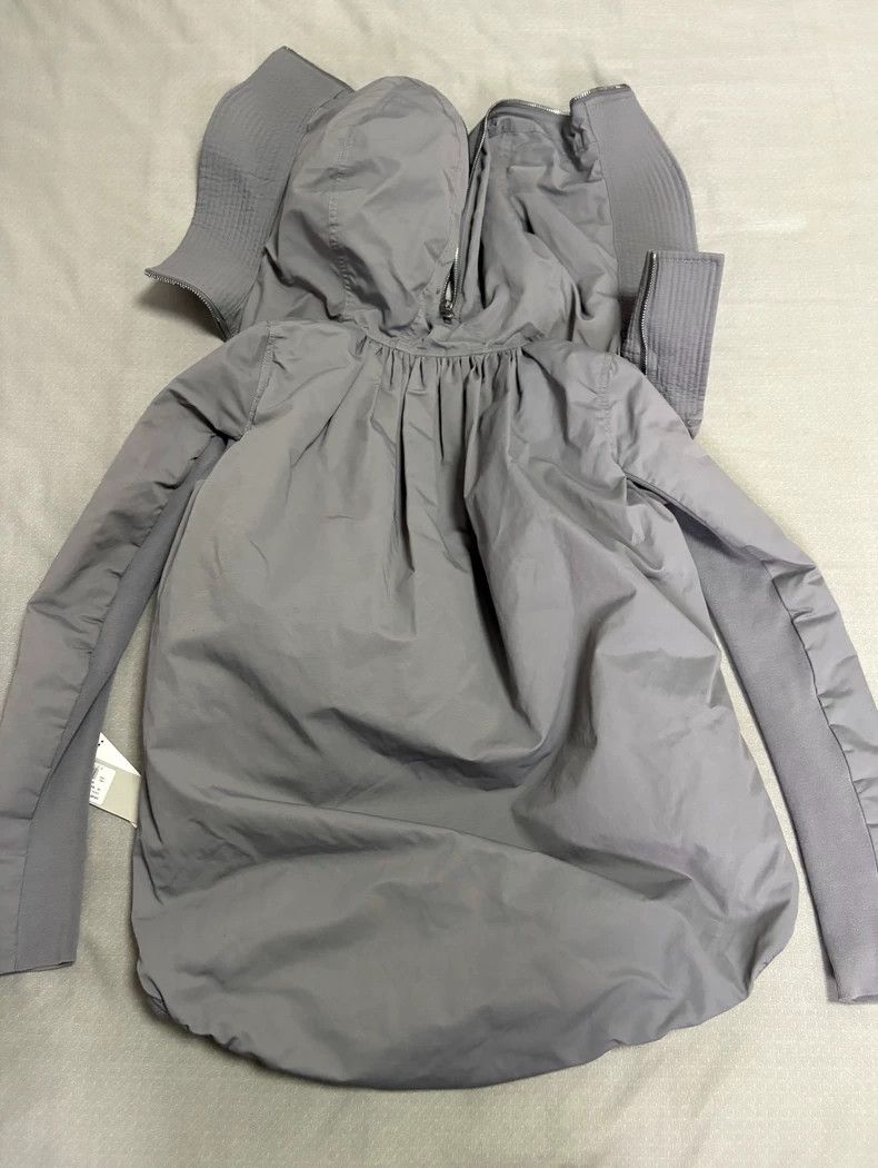 Rick Owens Rick Owens Asymmetric Bomber Jacket in Gray Size S / US 4 / IT 40 - 9 Thumbnail