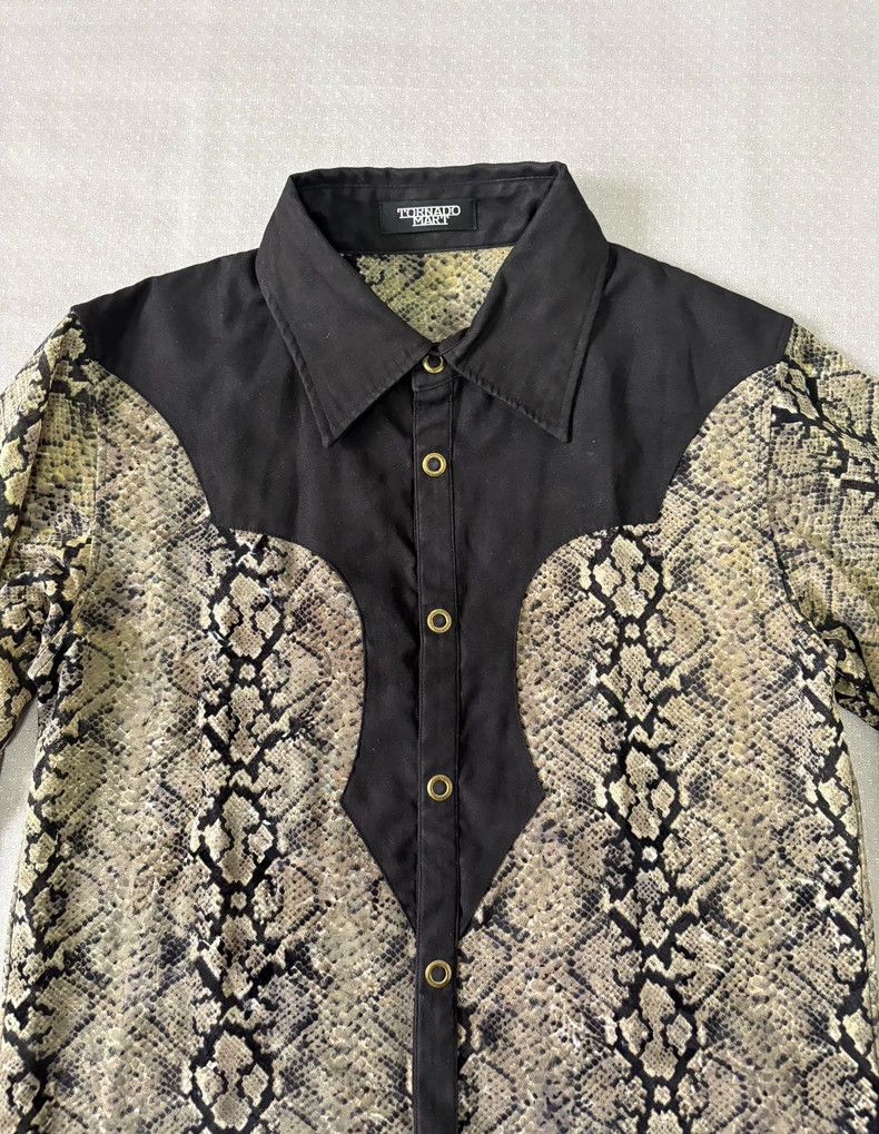 Yohji Yamamoto Vintage Snakeskin Pattern Long Sleeve Shirt Size M / US 6-8 / IT 42-44 - 4 Thumbnail