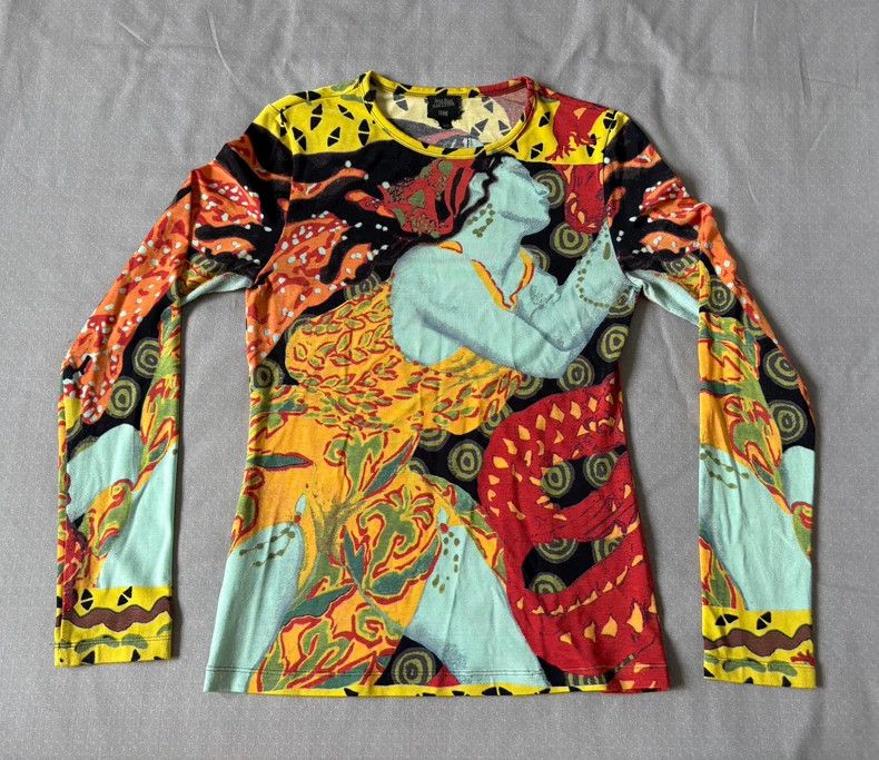 Jean Paul Gaultier Vintage Jean Paul Gaultier Long Sleeve Top Size S / US 4 / IT 40 - 4 Thumbnail