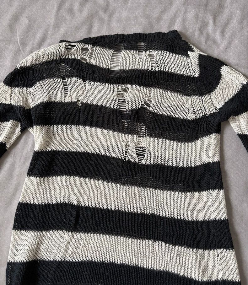Hysteric Glamour Vintage Black and White Distressed Sweater Size M / US 6-8 / IT 42-44 - 9 Thumbnail