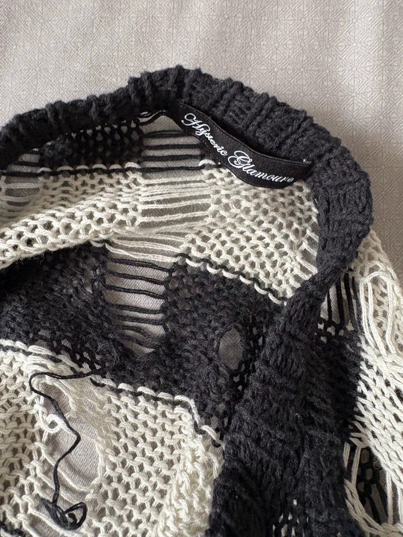 Hysteric Glamour Vintage Black and White Distressed Sweater Size M / US 6-8 / IT 42-44 - 6 Thumbnail