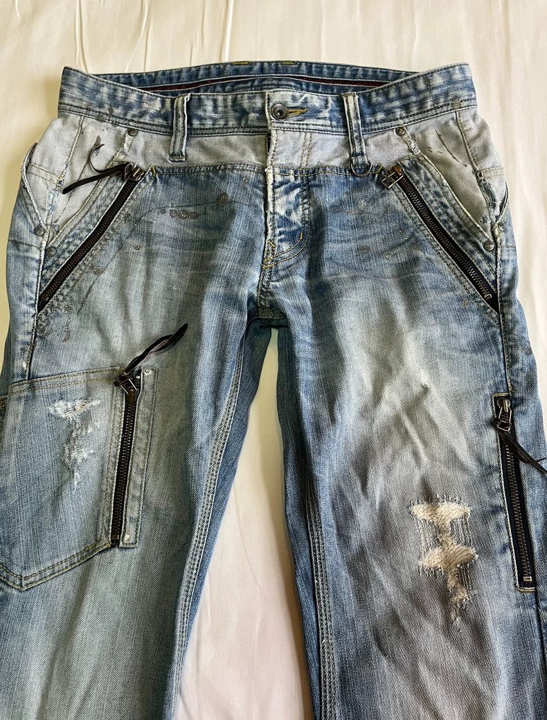 Yohji Yamamoto Vintage Deconstructed Denim Pants with Zippers Size 30" / US 8 / IT 44 - 6 Thumbnail