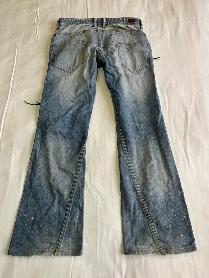 Yohji Yamamoto Vintage Deconstructed Denim Pants with Zippers Size 30" / US 8 / IT 44 - 2 Thumbnail