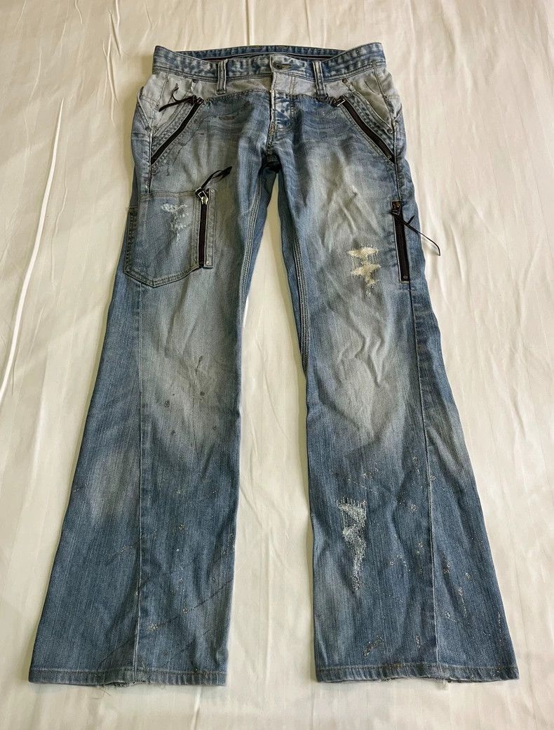 Yohji Yamamoto Vintage Deconstructed Denim Pants with Zippers Size 30" / US 8 / IT 44 - 4 Thumbnail