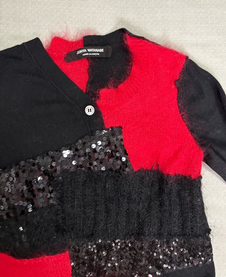 Junya Watanabe Junya Watanabe Patchwork Sweater with Sequins Size M / US 6-8 / IT 42-44 - 4 Thumbnail