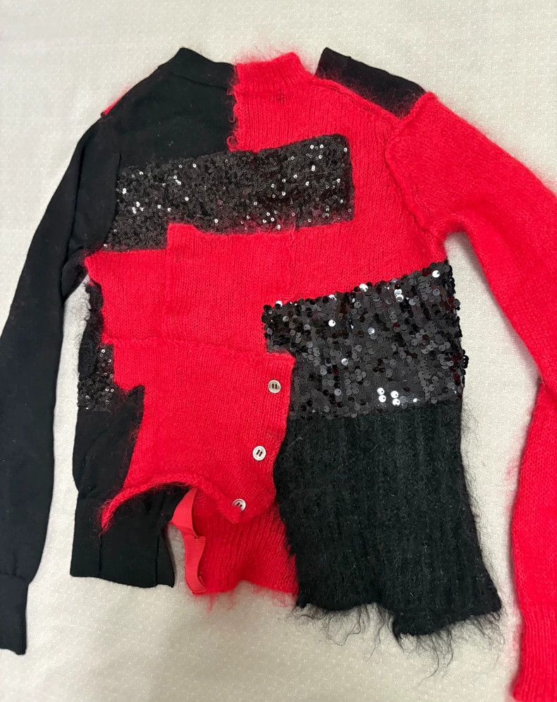 Junya Watanabe Junya Watanabe Patchwork Sweater with Sequins Size M / US 6-8 / IT 42-44 - 7 Thumbnail