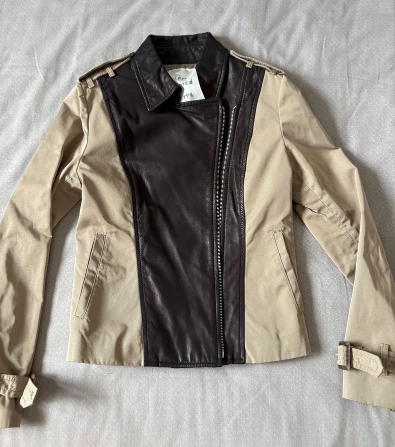 Yohji Yamamoto Vintage Designer Patchwork Leather Windbreaker Jacket Size L / US 10 / IT 46 - 6 Thumbnail