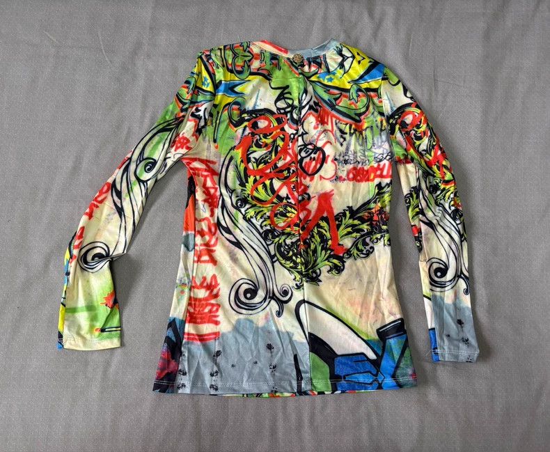 Yohji Yamamoto Vintage Long Sleeve Graphic T-Shirt Size M / US 6-8 / IT 42-44 - 6 Thumbnail
