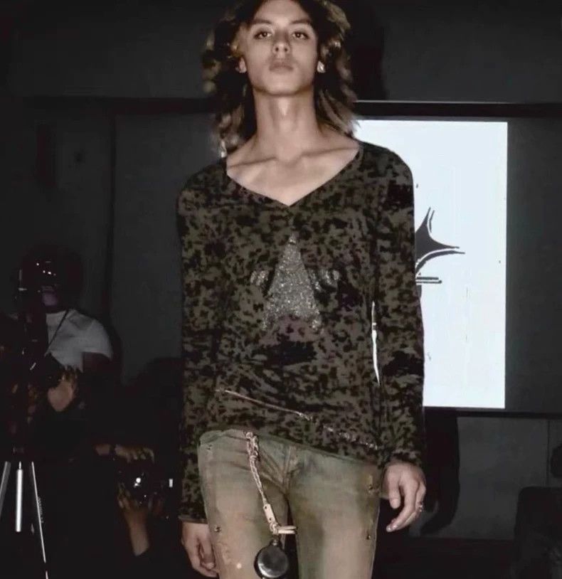 Le Grande Bleu (L.G.B.) Vintage Camouflage Star Print Tank Dress Size M / US 6-8 / IT 42-44 - 7 Thumbnail