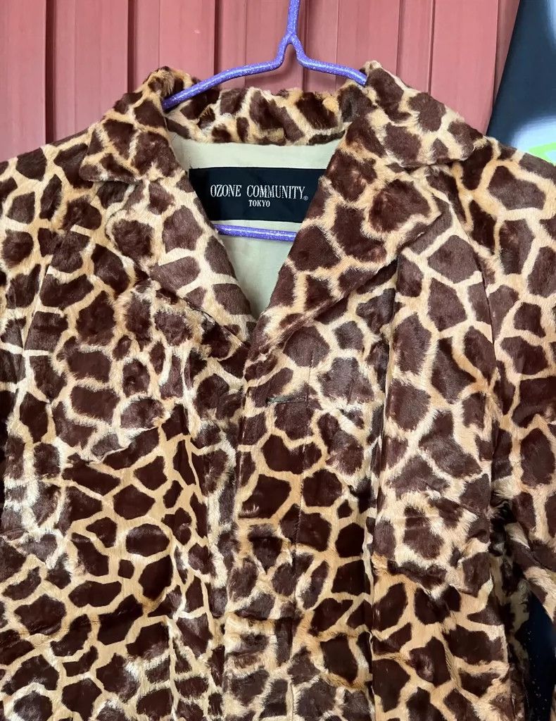 Hysteric Glamour OZONE COMMUNITY Leopard Print Plush Windbreaker Coat Size L / US 10 / IT 46 - 2 Thumbnail