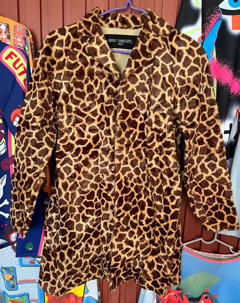 Hysteric Glamour OZONE COMMUNITY Leopard Print Plush Windbreaker Coat Size L / US 10 / IT 46 - 3 Thumbnail