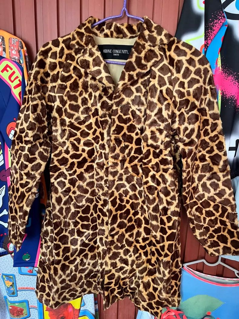 Hysteric Glamour OZONE COMMUNITY Leopard Print Plush Windbreaker Coat Size L / US 10 / IT 46 - 4 Thumbnail