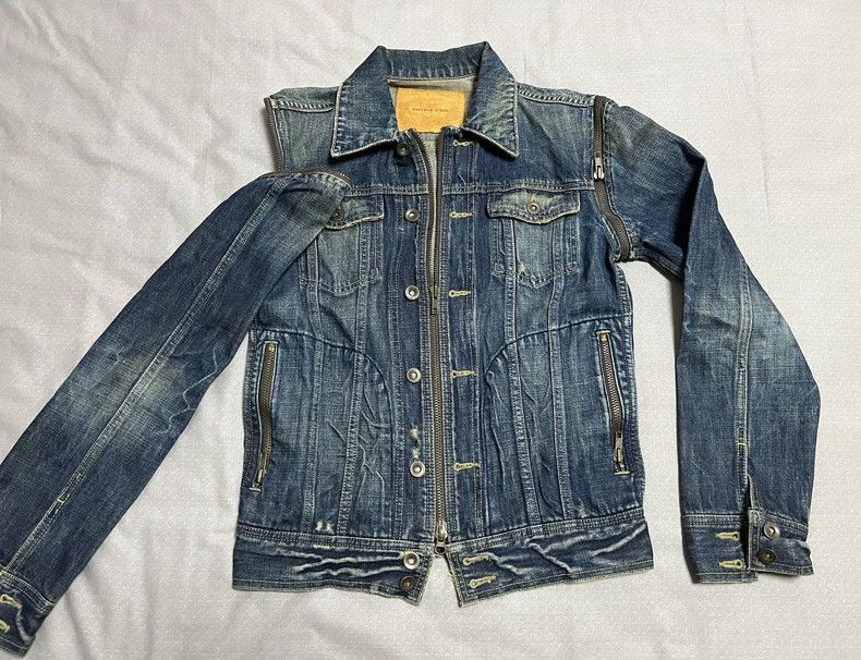 Yohji Yamamoto Vintage Heavyweight Deconstructed Denim Jacket Size M / US 6-8 / IT 42-44 - 2 Thumbnail