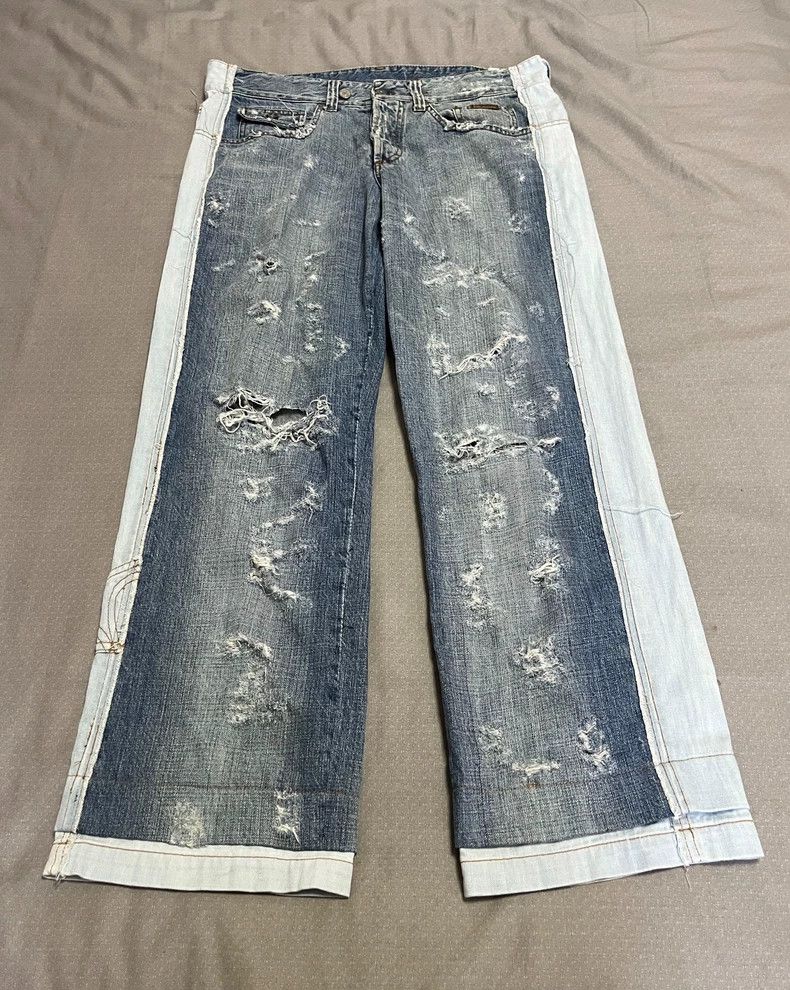 Dolce & Gabbana Dolce&Gabbana Distressed Layered Denim Pants Size 40" / US 18 - 2 Thumbnail