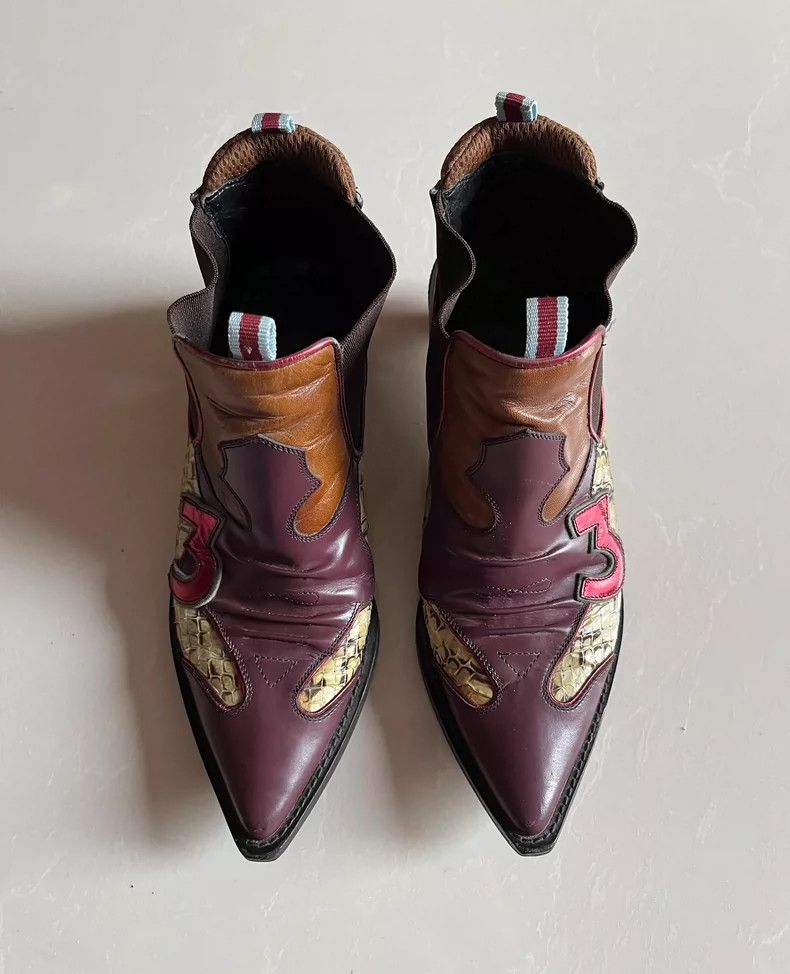 Miu Miu Vintage Miu Miu Multi-Material Ankle Boots Size US 6 / IT 36 - 2 Thumbnail