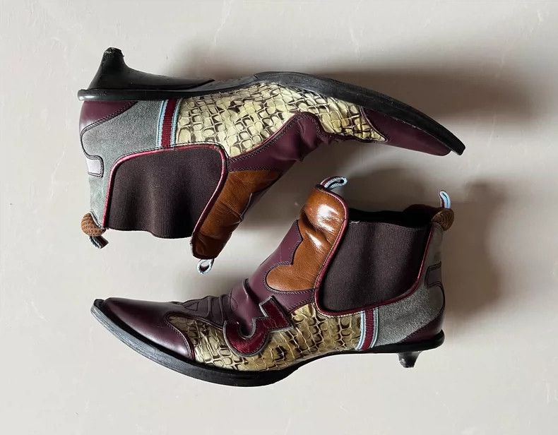 Miu Miu Vintage Miu Miu Multi-Material Ankle Boots Size US 6 / IT 36 - 4 Thumbnail