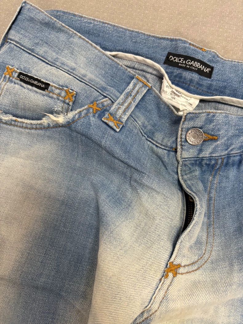 Dolce & Gabbana Dolce&Gabbana Distressed Blue Jeans with Unique Design Size 34" / US 12 / IT 48 - 6 Thumbnail