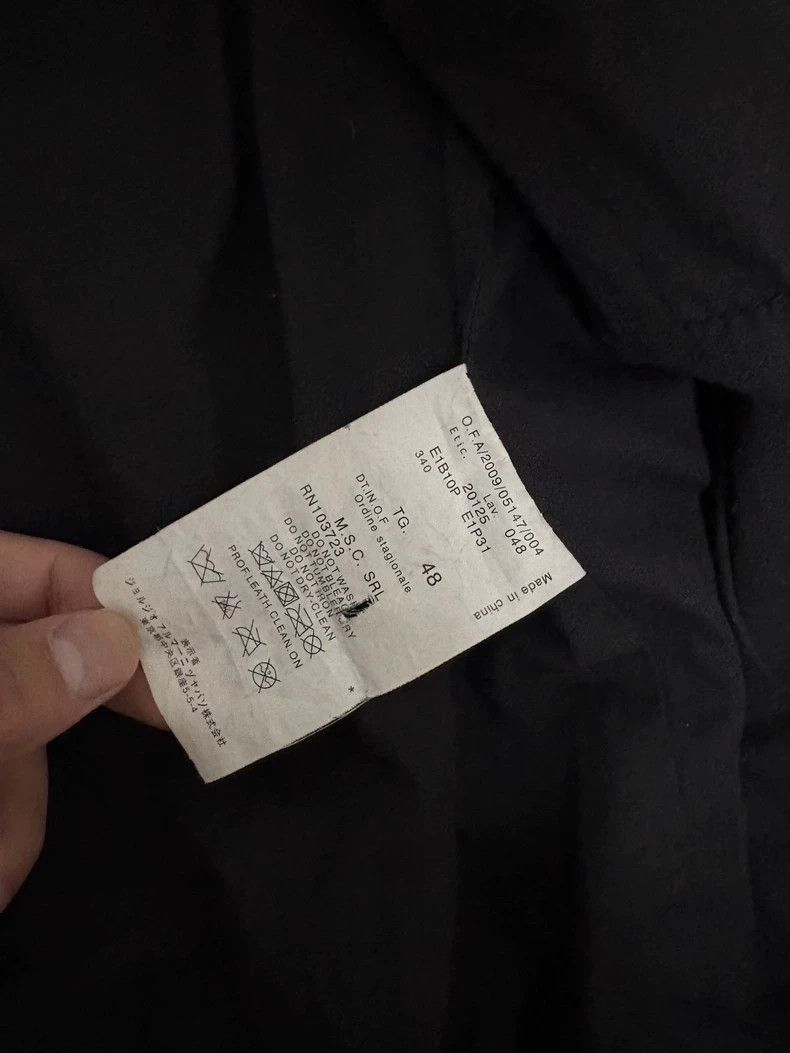 Emporio Armani Black Deconstructed Hooded Leather Jacket Size XL / US 12-14 / IT 48-50 - 7 Thumbnail
