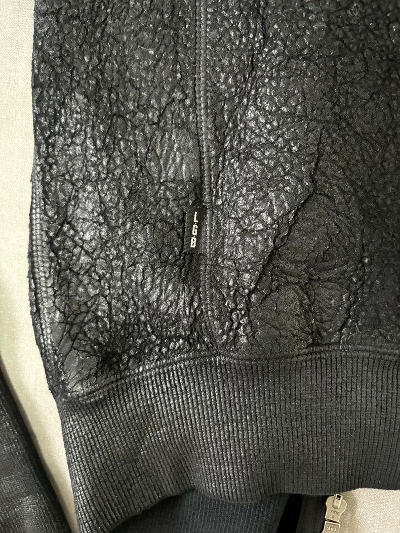 Le Grande Bleu (L.G.B.) Vintage Cracked Leather Biker Jacket Size L / US 10 / IT 46 - 8 Thumbnail