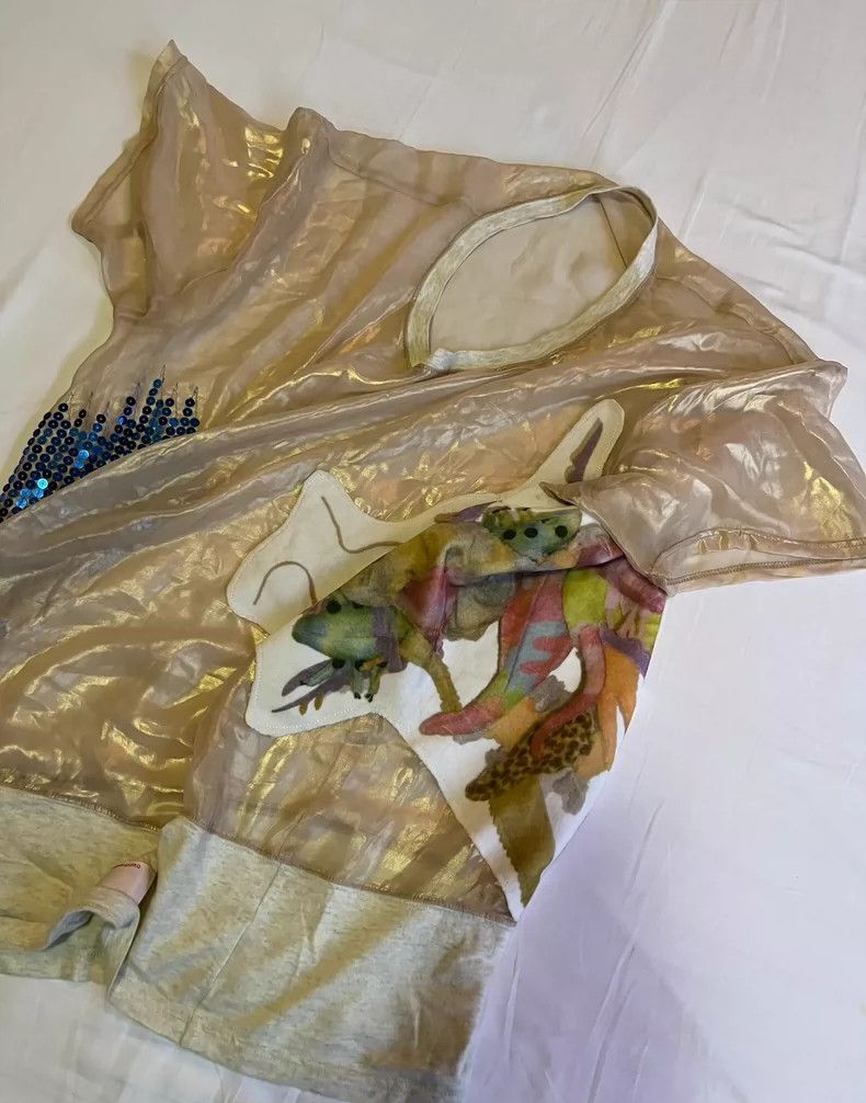 Yohji Yamamoto Net Mesh T-Shirt with Embroidery and Sequins Size XL / US 12-14 / IT 48-50 - 5 Thumbnail