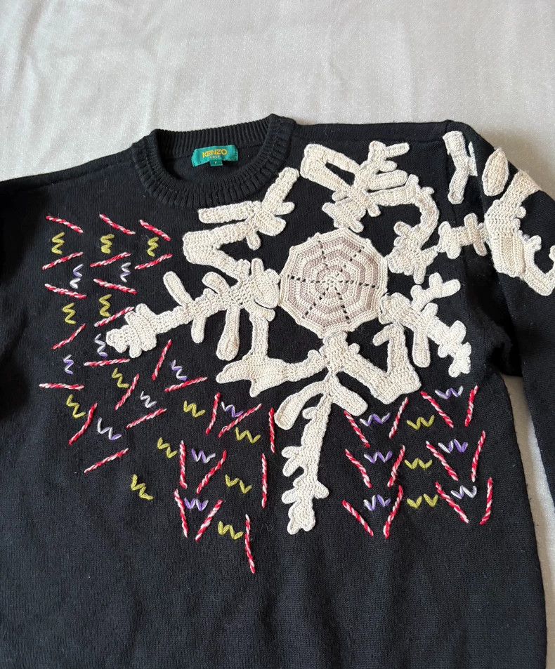 Kenzo Kenzo Vintage Patchwork Sweater with Embroidery Size M / US 6-8 / IT 42-44 - 5 Thumbnail