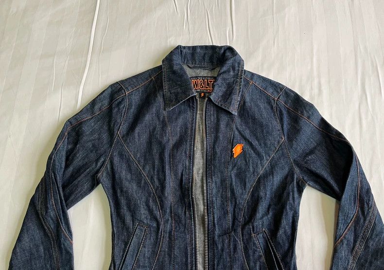 Walter Van Beirendonck Walter Van Beirendonck Denim Jacket with Orange Accents Size M / US 6-8 / IT 42-44 - 5 Thumbnail