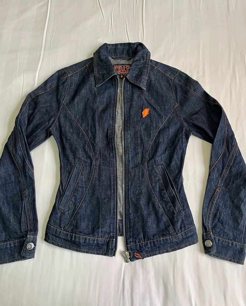 Walter Van Beirendonck Walter Van Beirendonck Denim Jacket with Orange Accents Size M / US 6-8 / IT 42-44 - 4 Thumbnail