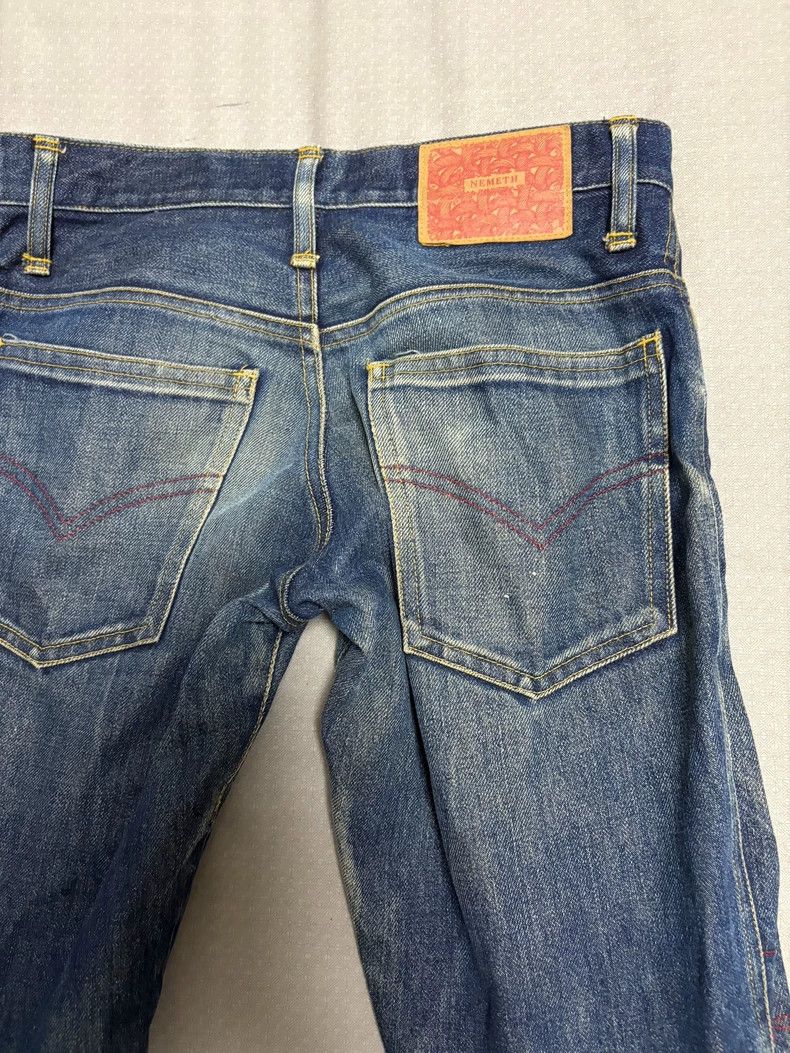 Yohji Yamamoto Vintage Christopher Nemeth Half-Moon Denim Pants Size 28" / US 6 / IT 42 - 9 Thumbnail