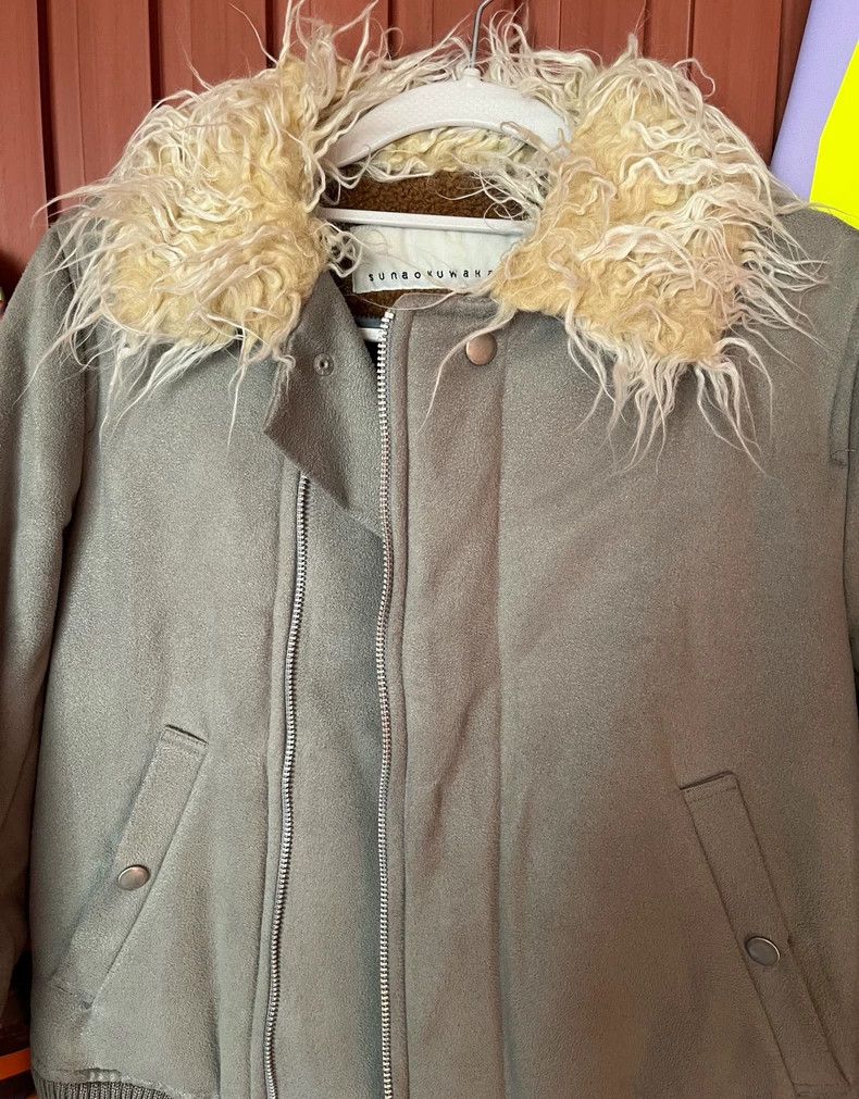 Yohji Yamamoto Vintage Grey Green Fur Collar Jacket Size M / US 6-8 / IT 42-44 - 3 Thumbnail