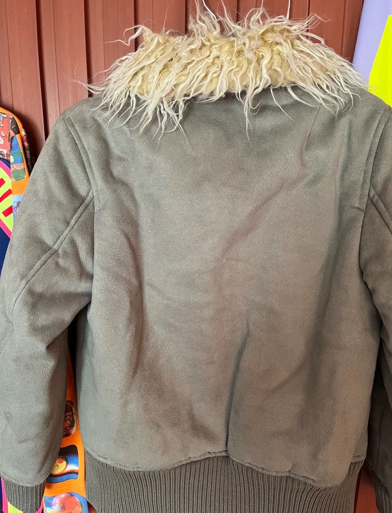 Yohji Yamamoto Vintage Grey Green Fur Collar Jacket Size M / US 6-8 / IT 42-44 - 7 Thumbnail