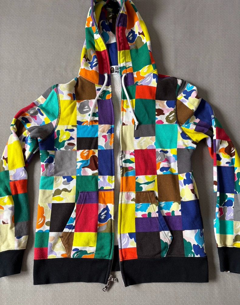 Bape BAPE Camouflage Patchwork Hoodie Jacket Size S / US 4 / IT 40 - 2 Thumbnail