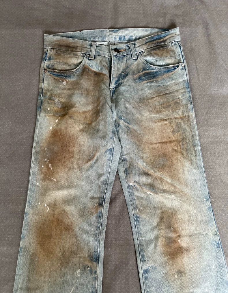 Yohji Yamamoto Vintage Tornado Mart Distressed Denim Pants Size 30" / US 8 / IT 44 - 2 Thumbnail