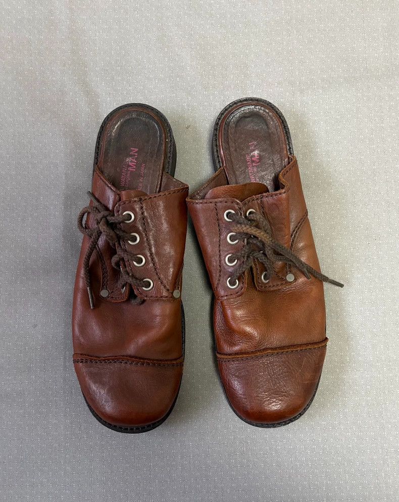 Junya Watanabe Junya Watanabe Vintage Half-Slip Leather Shoes Size US 6 / IT 36 - 2 Thumbnail