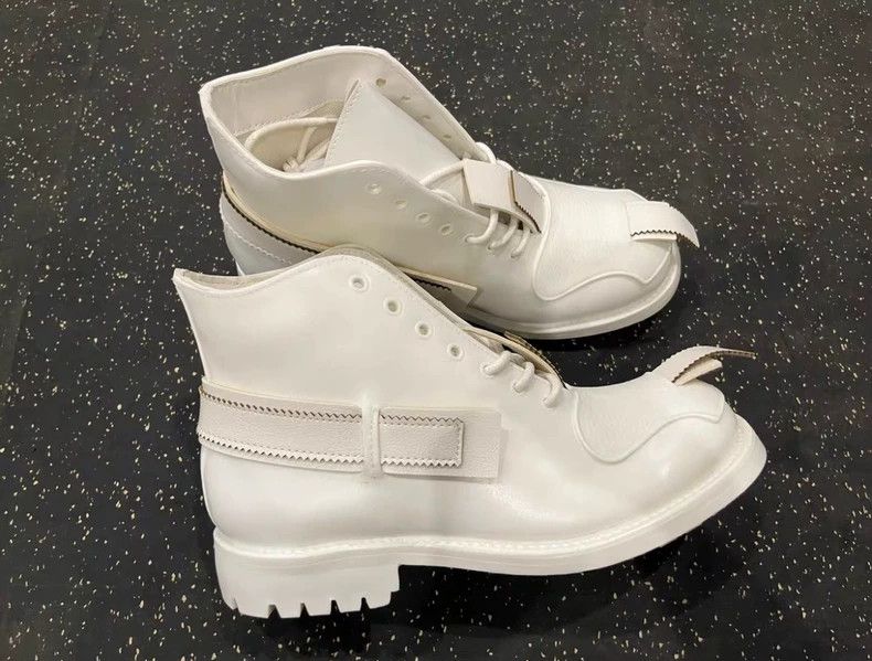 Takahiromiyashita The Soloist. Soloist X John Moore White Deconstructed Boots Size US 7 / IT 37 - 3 Thumbnail
