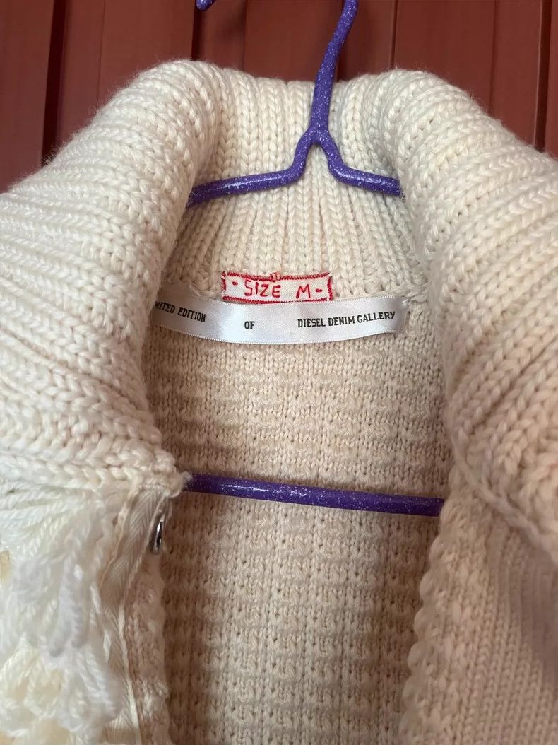 Diesel Vintage Thick Knitted Sweater Jacket by DIESEL Size L / US 10 / IT 46 - 4 Thumbnail