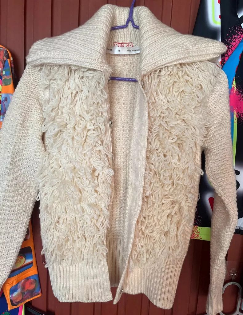 Diesel Vintage Thick Knitted Sweater Jacket by DIESEL Size L / US 10 / IT 46 - 3 Thumbnail