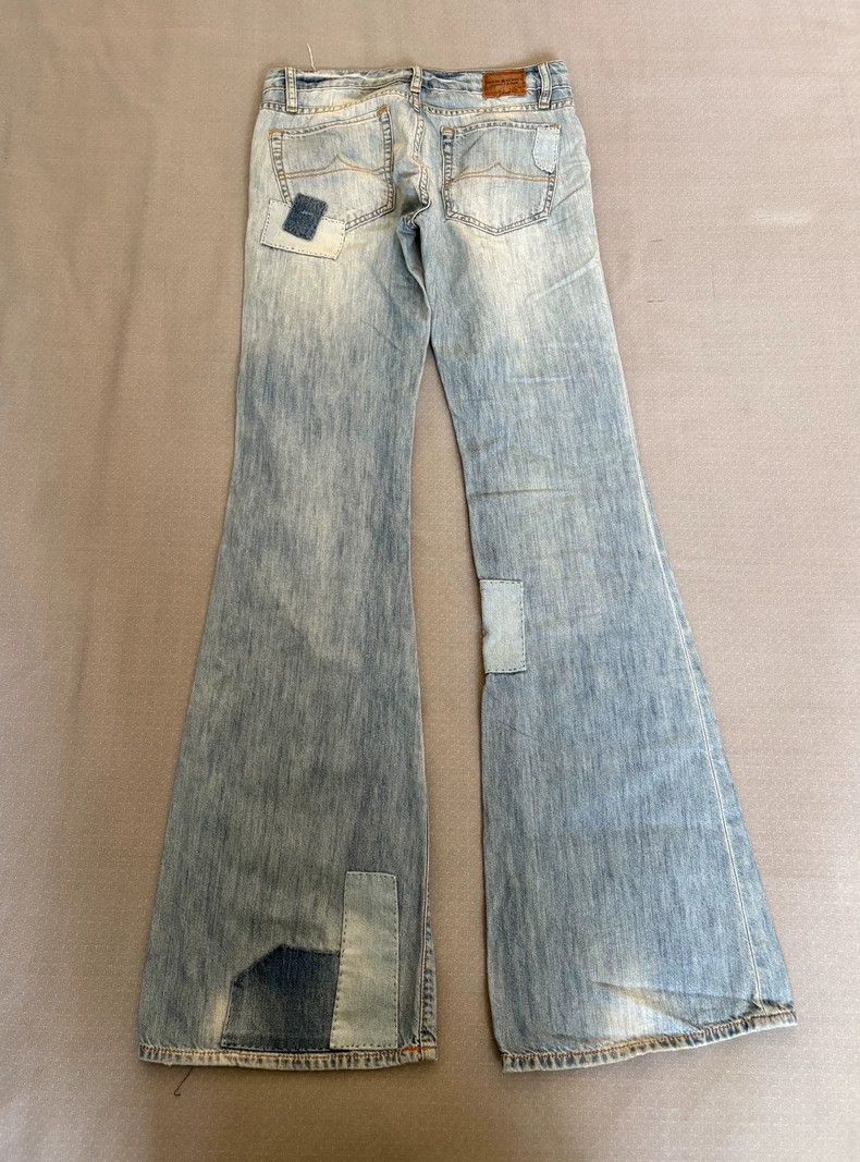 Ralph Lauren Vintage Patchwork Denim Flared Pants Size 28" / US 6 / IT 42 - 7 Thumbnail