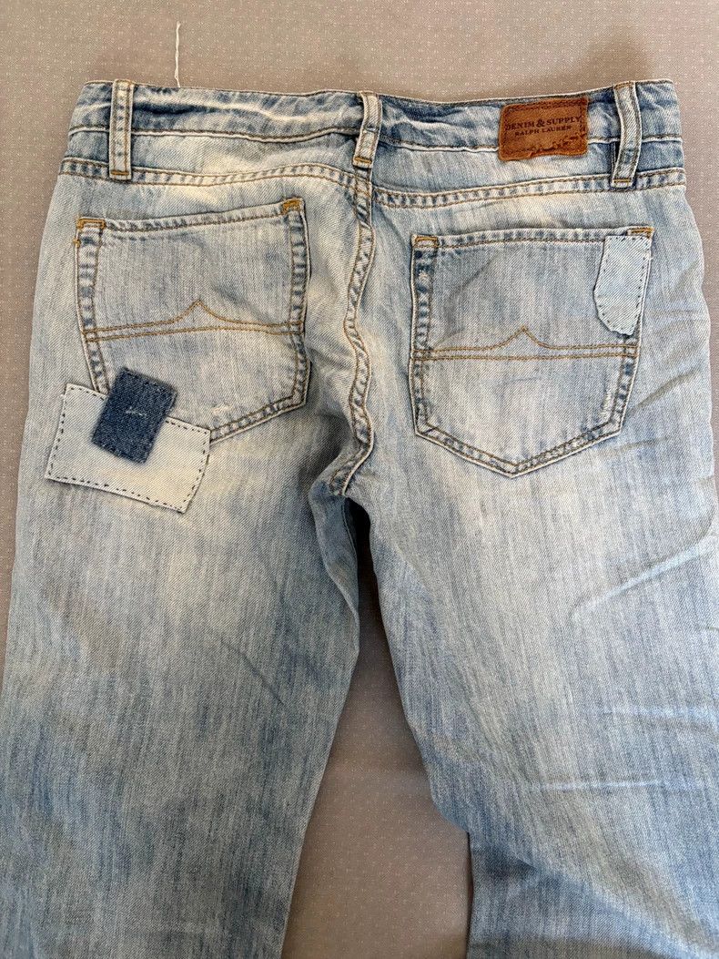 Ralph Lauren Vintage Patchwork Denim Flared Pants Size 28" / US 6 / IT 42 - 8 Thumbnail