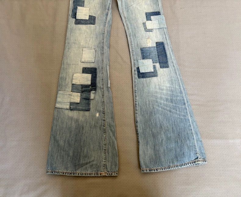 Ralph Lauren Vintage Patchwork Denim Flared Pants Size 28" / US 6 / IT 42 - 3 Thumbnail