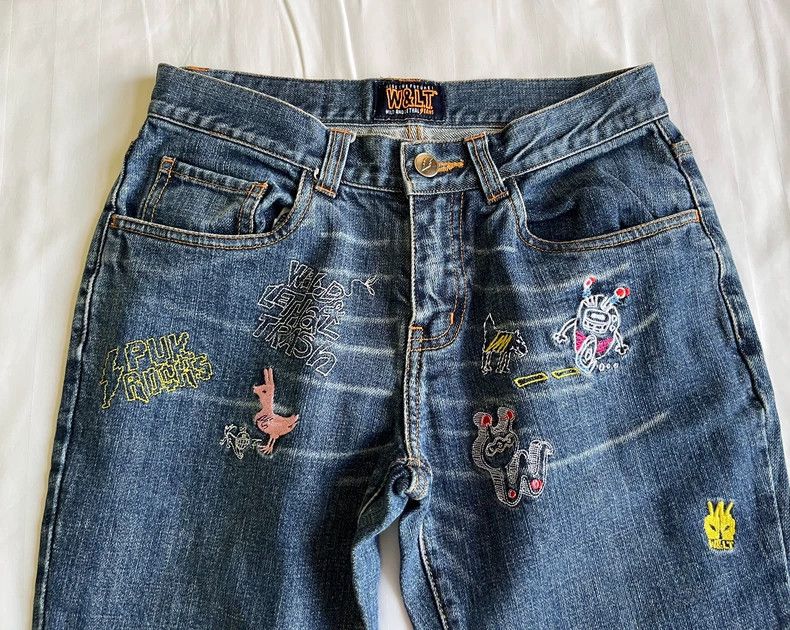 Walter Van Beirendonck Vintage Walter Van Beirendonck Embroidered Jeans Size 26" / US 2 / IT 38 - 4 Thumbnail
