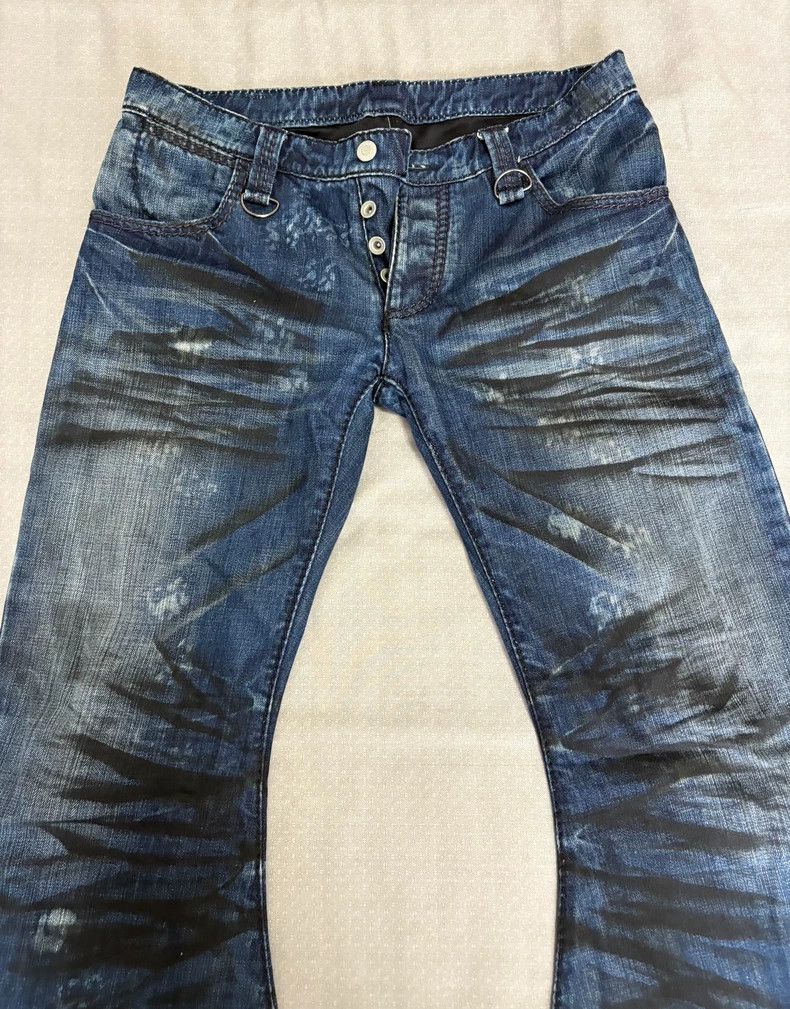 Yohji Yamamoto Vintage Buffalo Bobs Distressed Denim Pants Size 28" / US 6 / IT 42 - 3 Thumbnail