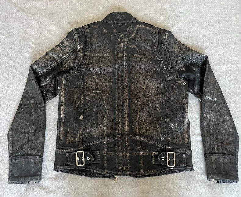 Diesel DIESEL Vintage Painted Leather Jacket Size M / US 6-8 / IT 42-44 - 2 Thumbnail
