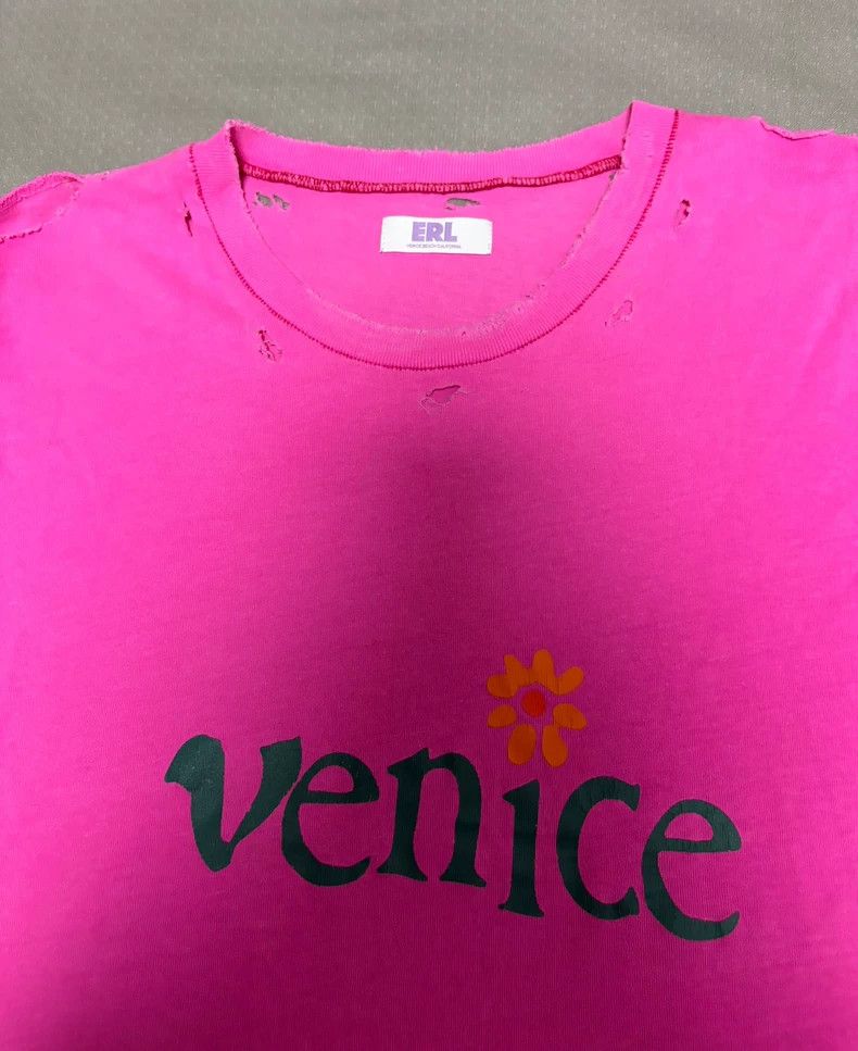 ERL ERL Pink Vintage Short Sleeve T-Shirt Size M / US 6-8 / IT 42-44 - 3 Thumbnail