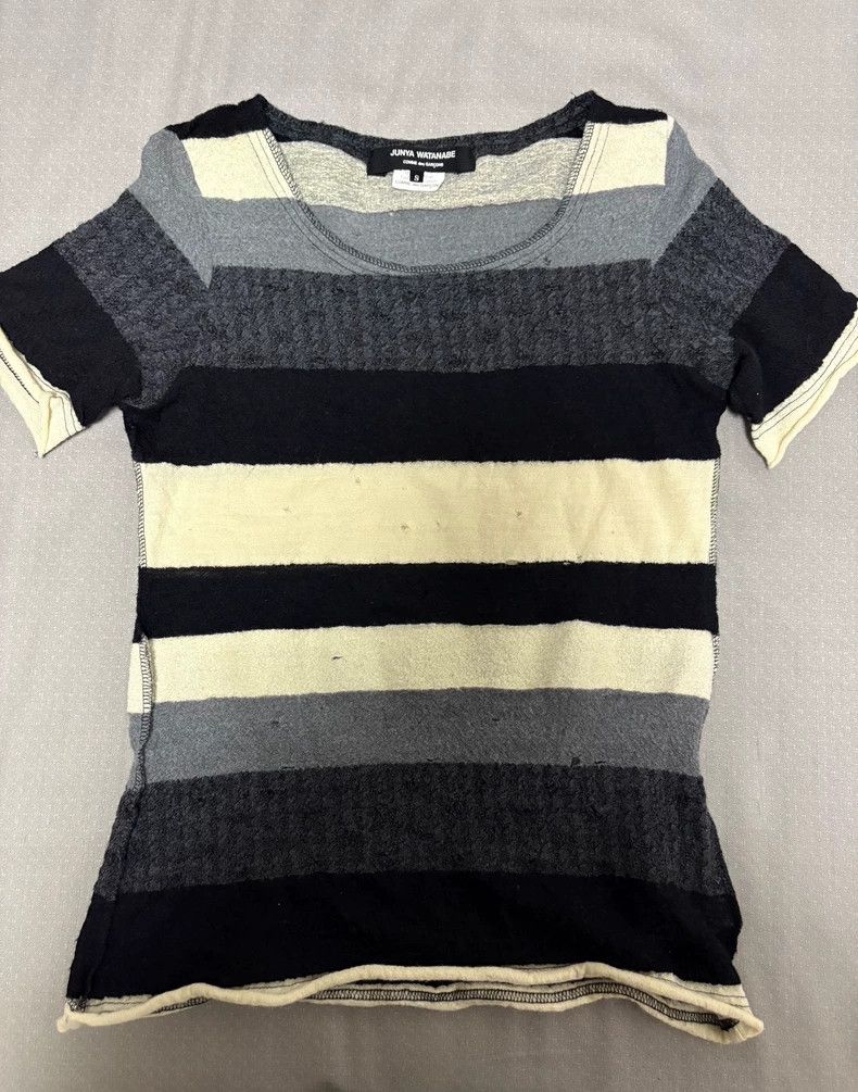 Junya Watanabe Junya Watanabe Vintage Striped Knit Short Sleeve Size M / US 6-8 / IT 42-44 - 2 Thumbnail
