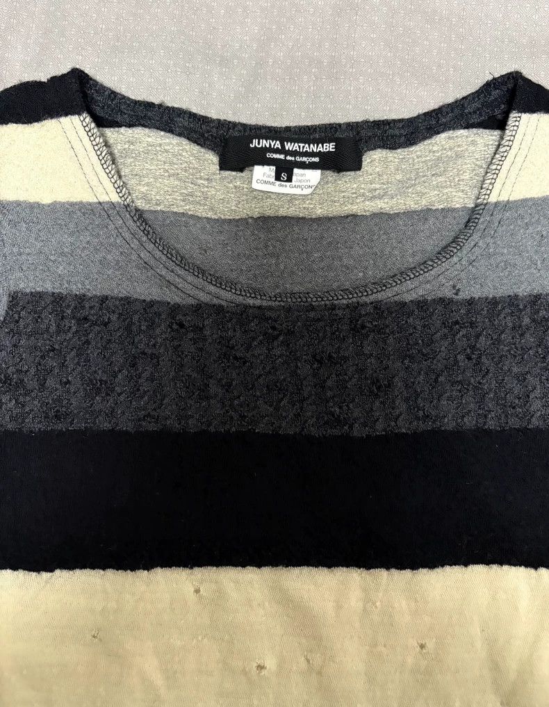 Junya Watanabe Junya Watanabe Vintage Striped Knit Short Sleeve Size M / US 6-8 / IT 42-44 - 4 Thumbnail